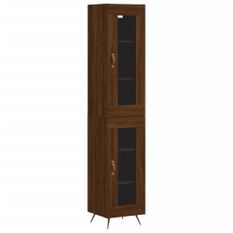 Buffet haut Chêne marron 34,5x34x180 cm Bois d'ingénierie