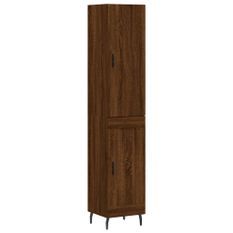 Buffet haut Chêne marron 34,5x34x180 cm Bois d'ingénierie