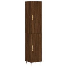 Buffet haut Chêne marron 34,5x34x180 cm Bois d'ingénierie