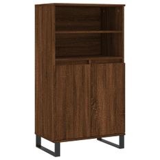 Buffet haut Chêne marron 60x36x110 cm Bois d'ingénierie