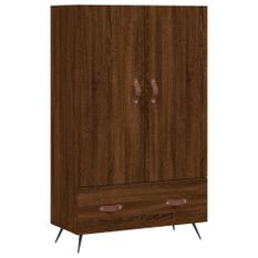 Buffet haut chêne marron 69,5x31x115 cm bois d'ingénierie