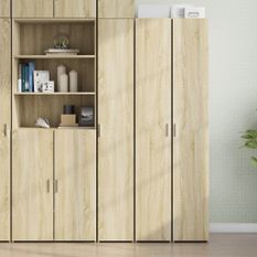 Buffet haut chêne sonoma 30x42,5x185 cm bois d'ingénierie