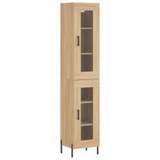 Buffet haut Chêne sonoma 34,5x34x180 cm Bois d'ingénierie