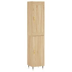 Buffet haut Chêne sonoma 34,5x34x180 cm Bois d'ingénierie