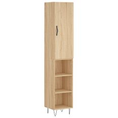 Buffet haut Chêne sonoma 34,5x34x180 cm Bois d'ingénierie