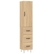 Buffet haut Chêne sonoma 34,5x34x180 cm Bois d'ingénierie