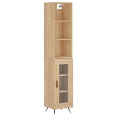 Buffet haut Chêne sonoma 34,5x34x180 cm Bois d'ingénierie