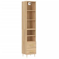 Buffet haut Chêne sonoma 34,5x34x180 cm Bois d'ingénierie