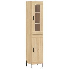 Buffet haut Chêne sonoma 34,5x34x180 cm Bois d'ingénierie