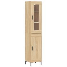 Buffet haut Chêne sonoma 34,5x34x180 cm Bois d'ingénierie