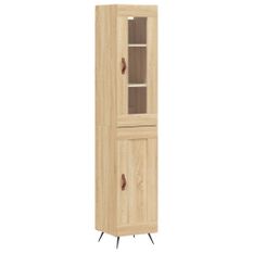 Buffet haut Chêne sonoma 34,5x34x180 cm Bois d'ingénierie