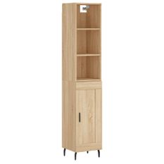 Buffet haut Chêne sonoma 34,5x34x180 cm Bois d'ingénierie