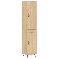 Buffet haut Chêne sonoma 34,5x34x180 cm Bois d'ingénierie