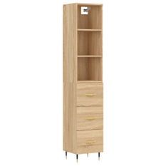 Buffet haut Chêne sonoma 34,5x34x180 cm Bois d'ingénierie