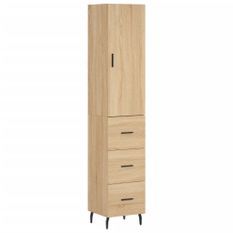 Buffet haut Chêne sonoma 34,5x34x180 cm Bois d'ingénierie