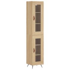 Buffet haut Chêne sonoma 34,5x34x180 cm Bois d'ingénierie