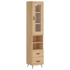 Buffet haut Chêne sonoma 34,5x34x180 cm Bois d'ingénierie