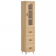 Buffet haut Chêne sonoma 34,5x34x180 cm Bois d'ingénierie