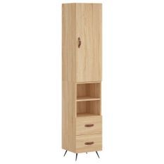 Buffet haut Chêne sonoma 34,5x34x180 cm Bois d'ingénierie