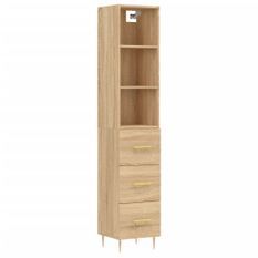 Buffet haut Chêne sonoma 34,5x34x180 cm Bois d'ingénierie