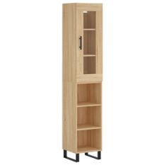 Buffet haut Chêne sonoma 34,5x34x180 cm Bois d'ingénierie