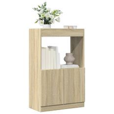 Buffet haut chêne sonoma 63x33x100 cm bois d'ingénierie