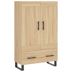 Buffet haut chêne sonoma 69,5x31x115 cm bois d'ingénierie