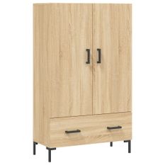 Buffet haut chêne sonoma 69,5x31x115 cm bois d'ingénierie