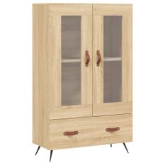 Buffet haut chêne sonoma 69,5x31x115 cm bois d'ingénierie