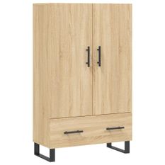 Buffet haut chêne sonoma 69,5x31x115 cm bois d'ingénierie