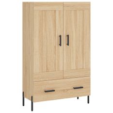 Buffet haut chêne sonoma 69,5x31x115 cm bois d'ingénierie