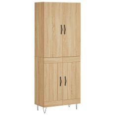 Buffet haut Chêne sonoma 69,5x34x180 cm Bois d'ingénierie