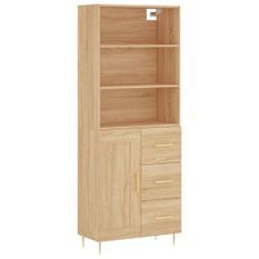 Buffet haut Chêne sonoma 69,5x34x180 cm Bois d'ingénierie