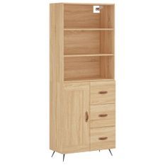 Buffet haut Chêne sonoma 69,5x34x180 cm Bois d'ingénierie