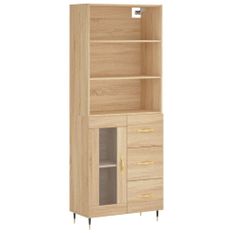 Buffet haut Chêne sonoma 69,5x34x180 cm Bois d'ingénierie