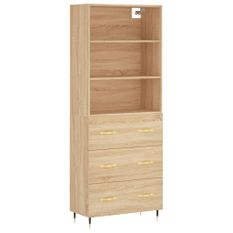 Buffet haut Chêne sonoma 69,5x34x180 cm Bois d'ingénierie