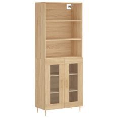 Buffet haut Chêne sonoma 69,5x34x180 cm Bois d'ingénierie