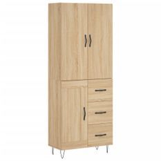 Buffet haut Chêne sonoma 69,5x34x180 cm Bois d'ingénierie