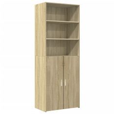 Buffet haut chêne sonoma 70x42,5x185 cm bois d'ingénierie