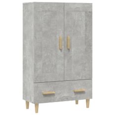 Buffet haut Gris béton 70x31x115 cm Bois d'ingénierie