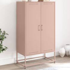 Buffet haut rose 68,5x38,5x123,5 cm acier