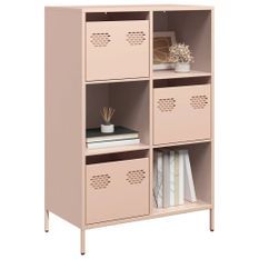 Buffet haut rose 68x39x103,5 cm acier