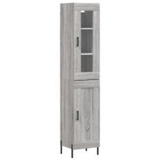 Buffet haut Sonoma gris 34,5x34x180 cm Bois d'ingénierie