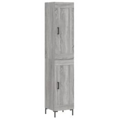 Buffet haut Sonoma gris 34,5x34x180 cm Bois d'ingénierie