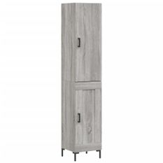 Buffet haut Sonoma gris 34,5x34x180 cm Bois d'ingénierie