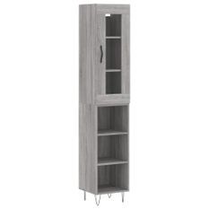 Buffet haut Sonoma gris 34,5x34x180 cm Bois d'ingénierie