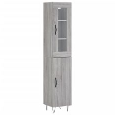 Buffet haut Sonoma gris 34,5x34x180 cm Bois d'ingénierie