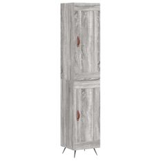 Buffet haut Sonoma gris 34,5x34x180 cm Bois d'ingénierie