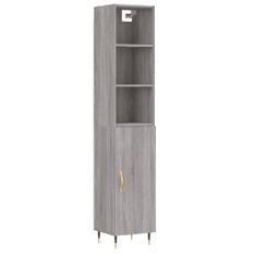 Buffet haut Sonoma gris 34,5x34x180 cm Bois d'ingénierie