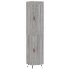 Buffet haut Sonoma gris 34,5x34x180 cm Bois d'ingénierie